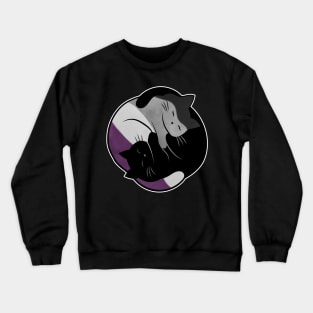 Asexual Eternal Yin Yang Cat Crewneck Sweatshirt